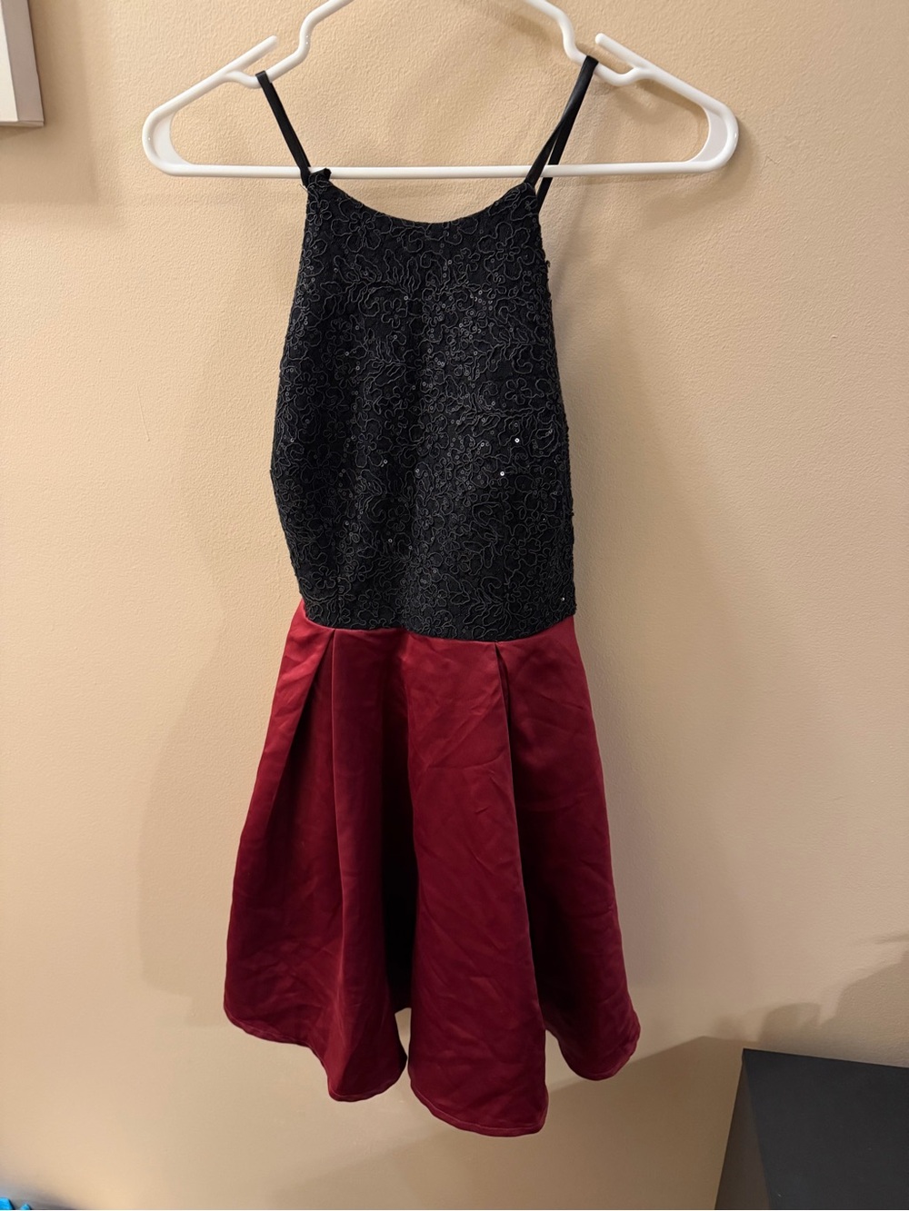Speechless Black & Burgundy Two-Tone A-Line Skirted Dress size 5